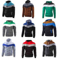 Stitching Sports Drawstring Long-sleeved Casual Men's Hoodie