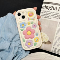 Simple Cute Three-dimensional Flower Phone Case