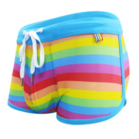 Men's Split Color Stripes Fashion Tether Sport Underwear