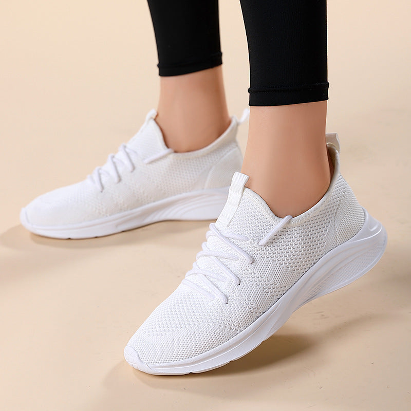 Women's Fly Woven Mesh Casual Shoes Non-slip Wear-resistant