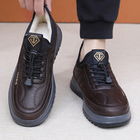 Mens Fleece-Lined Warm Soft-Soled Casual Sneakers