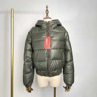 Hooded High Waist Ultra Short Cotton Jacket