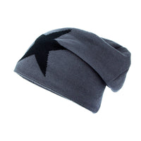 Fleece-lined Warm Big Five-pointed Star Knitted Woolen Hat