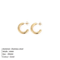 Fashionable Gold-Plated Stainless Steel Earrings