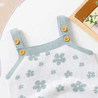 Girls' Cute Fashion Jacquard Sling Triangle Rompers