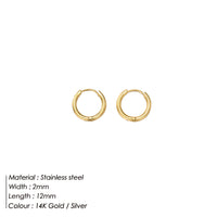 Fashionable Gold-Plated Stainless Steel Earrings