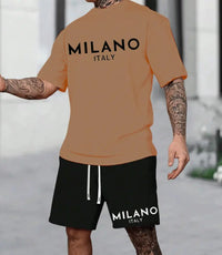 European And American Style Round Neck Short Sleeve Suit