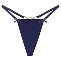 Women's T-back Love Chain Bow Low Waist Seamless Underwear