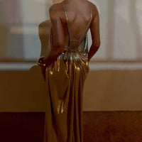 Spring Sexy Chic Strappy Backless Slit Dress