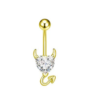 Personalized Zircon Butterfly Round Belly Button Ring