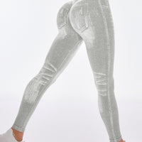Seamless Fitness Pants With A V-cut Design For A Sculpted Peach-shaped Butt