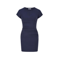 Figure-flattering Basic Short-sleeve Dress