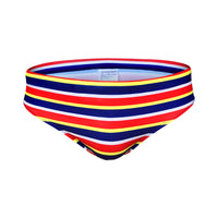 Striped Swimming Trunks Men's Sexy Low Waist Anti Embarrassment