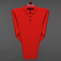 European And American Thickened Solid Color Polo Collar Knitwear Sweater