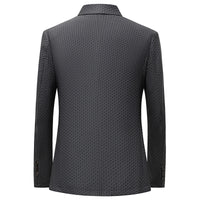 Men's Brocade Ammonia Fabric Plaid Jacquard Suit