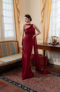 Fishtail Banquet Bodycon Slimming Elegant Ladies One-Shoulder Dress For Social Events