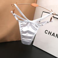 Sexy Satin Silky Underwear Ladies Low Waist Seamless