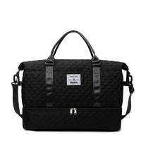Large-Capacity Fitness Quilted Embroidered Yoga Bag