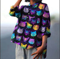 Chinese Style Bamboo Linen Printed Fashion Polo Collar Shirt