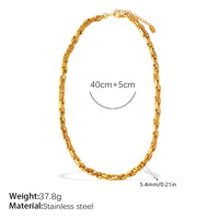 Exaggerated Hip-hop Style Chunky Chain Bracelet And Necklace Set, Simple, Unique, And Fashionable