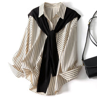 Shawl Design Niche Striped Shirt