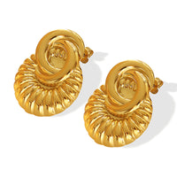 Retro-style, Uniquely Designed Embossed Earrings