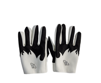 Crocodile-Grain Flame-Contrast Sheepskin Gloves For Winter