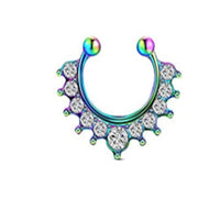 No Holes For Body Piercing With Alloy Diamond False Nose Ring