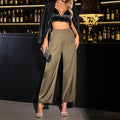 Fashionable Elegant Lustrous And Luxurious Satin Trousers