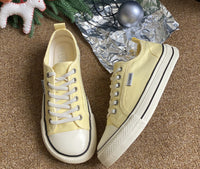 Women's Mango Canvas Shoes Lace-up Platform Flat Heel