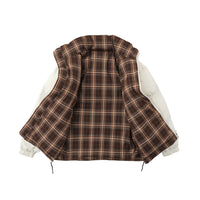 Double-sided Wear Double-sided Wear Plaid Stand Collar Cotton-padded Coat