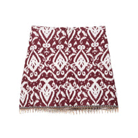 Printed Loose Design Short Shirt Decorated Tassel Printed Dress