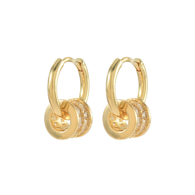 Simple Commute Oval Hollow Ear Clip Women