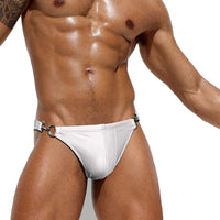 Men's Fashion Metal Buckle Swimming Trunks