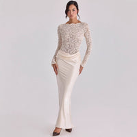 Draped Waist-cinching Hip-hugging Satin Mermaid Skirt