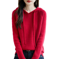 New Women's Hooded Knit Sweater