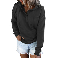 Loose-fitting Casual Long-sleeve Hoodie With A Drawstring And Pockets