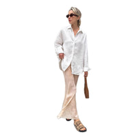 Women's Solid Color Casual Long Sleeves Cardigan Coat Blouse