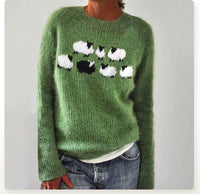 Hot Sale Round Neck Loose And Stylish Long Sleeves Sweater