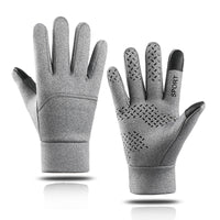 Touch Screen Plush Thickened Warm Windproof Anti-skid Waterproof Outdoor Riding Gloves