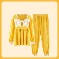 Palace Pajamas Women Spring And Autumn Korean Style Cotton Long Sleeves