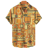 Men's Summer Fashion 3D Digital Printing Casual Trend Short Sleeve Shirt