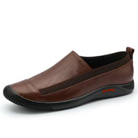 Spring And Autumn New First Layer Leather Case Foot Lazy One Pedal Leather Shoes Driver's Soft Shoes