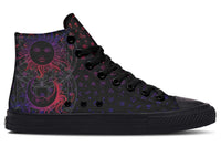 Printed Couple High Top Canvas Shoes