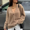 European And American New Loose V-neck Casual Sweater Women