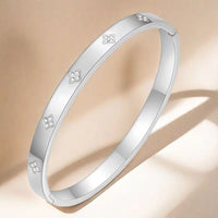 Fashionable Diamond-Encrusted Women's Titanium Steel Bracelet