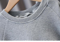 Boys' Waffle Sports Fashion Two-piece Suit