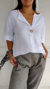V-neck Pullover Shirt Fashion Casual Long-sleeved Top Women's Clothing