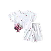 Girls' Floral T-shirt Comfortable All-match Suit