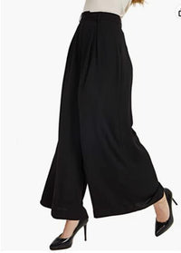 Women's Elastic High-Waist Casual Wide-Leg Pants